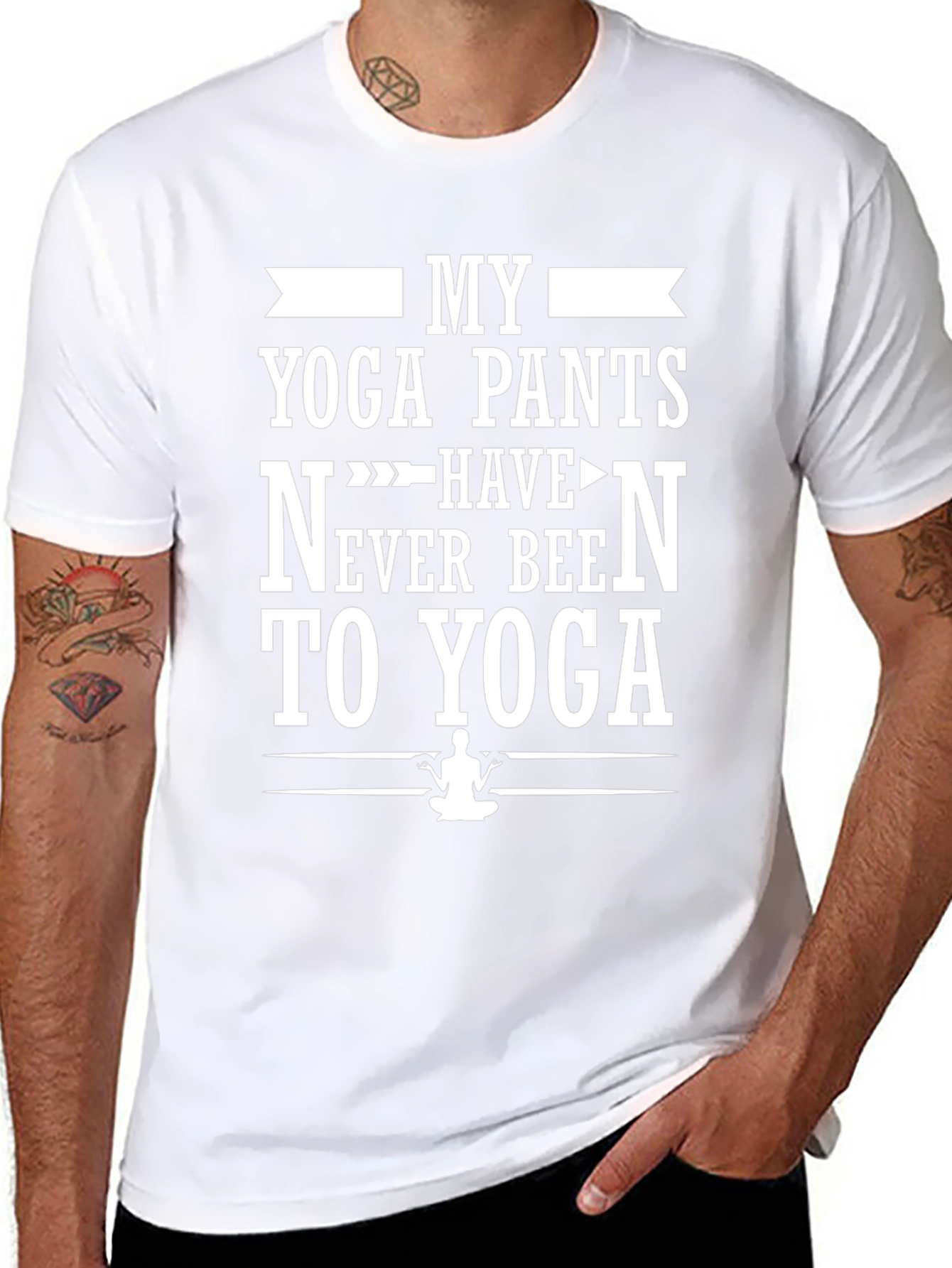 Funny Yoga Pants T-Shirt - Never Been To Yoga