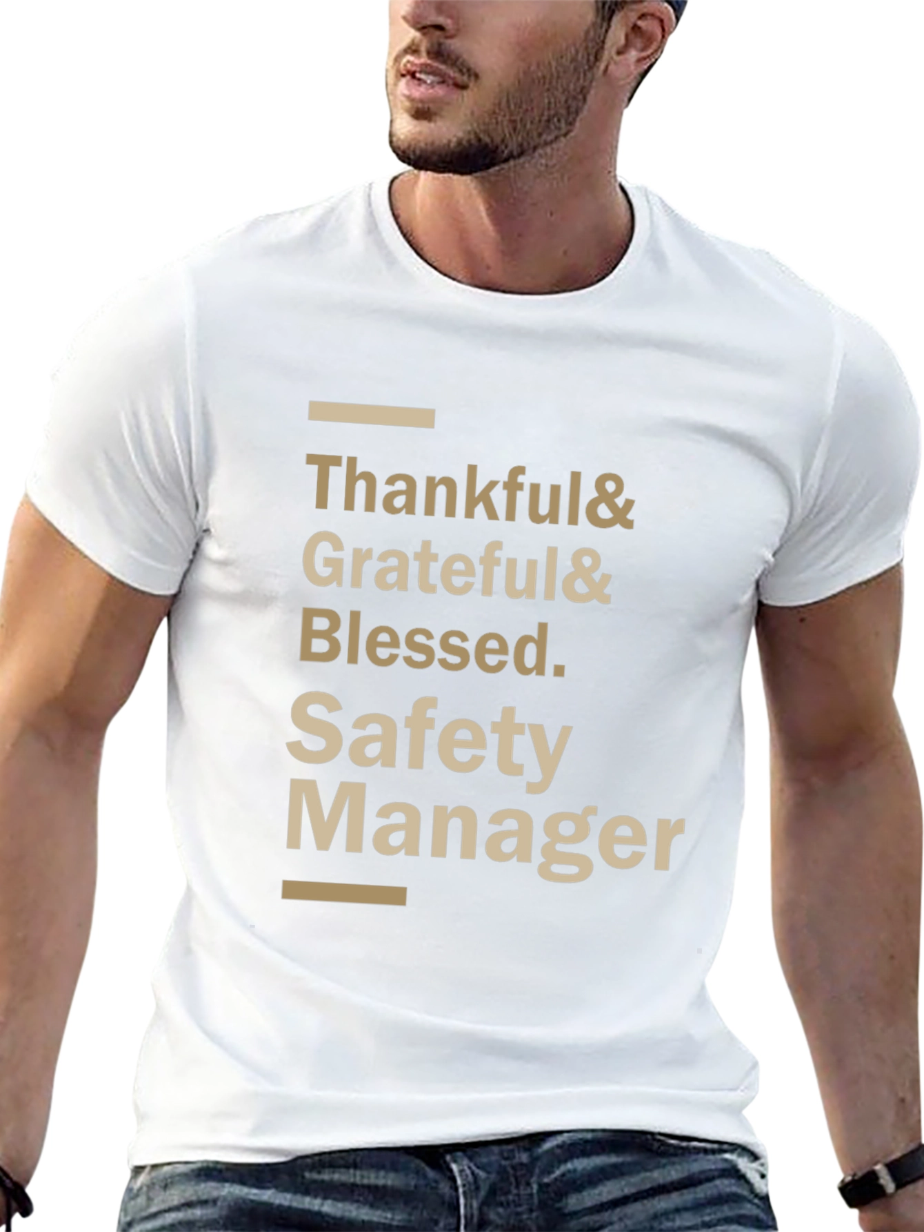 Thankful Grateful Blessed Safety Manager T-Shirt