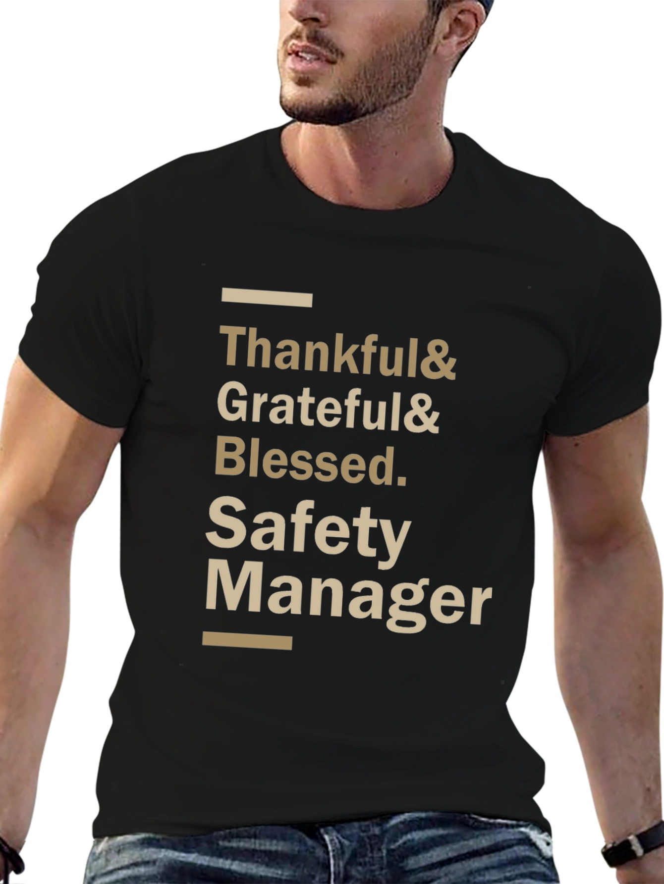 Thankful Grateful Blessed Safety Manager T-Shirt