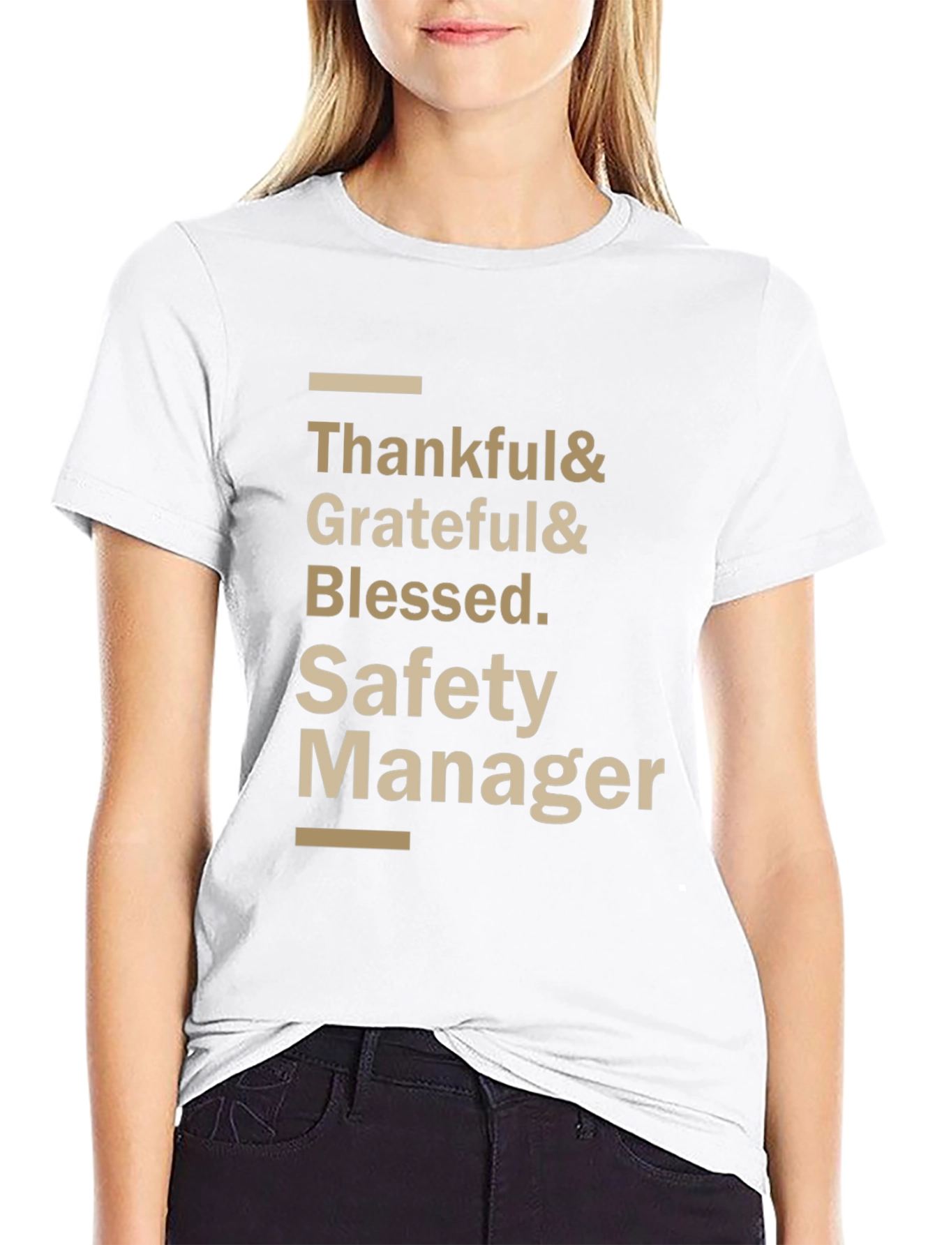 Thankful Grateful Blessed Safety Manager T-Shirt