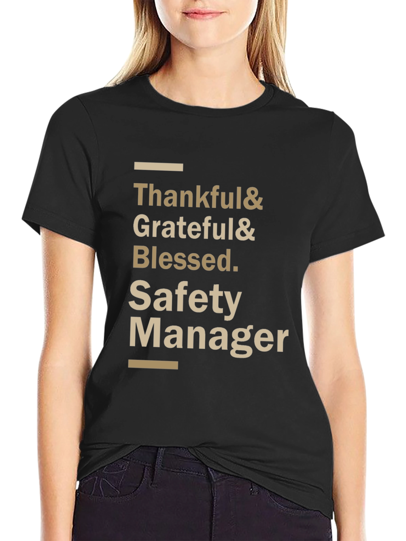 Thankful Grateful Blessed Safety Manager T-Shirt