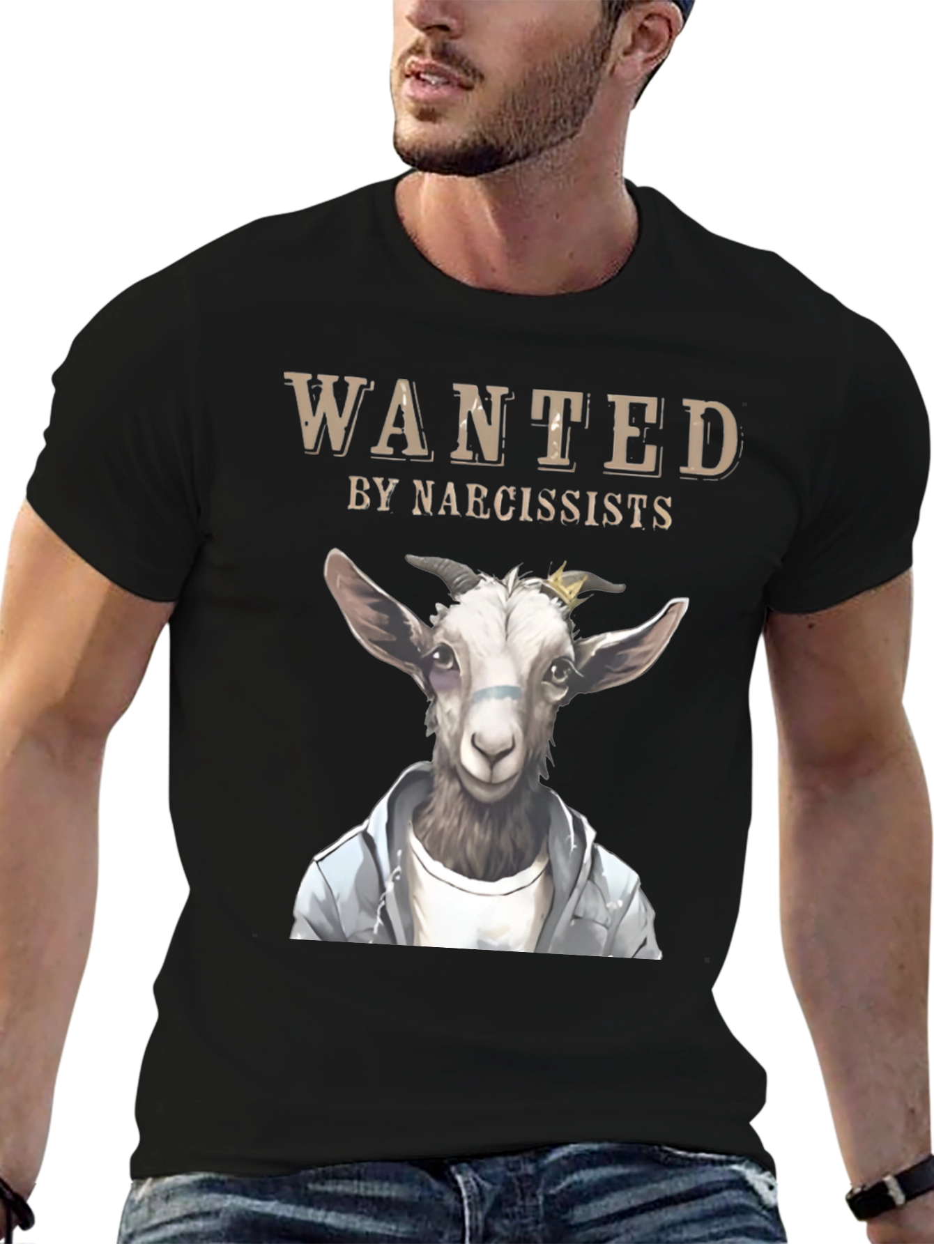 Wanted by Narcissists Goat Graphic Tee