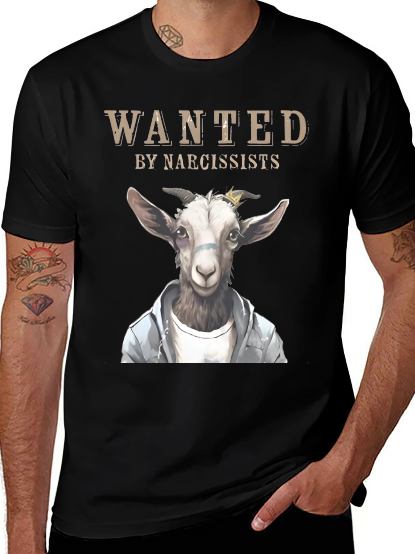 Wanted by Narcissists Goat Graphic Tee