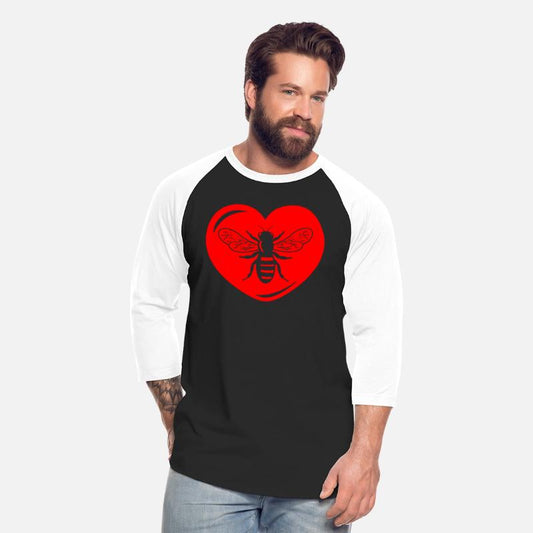 Honey Bee transparent in red heart