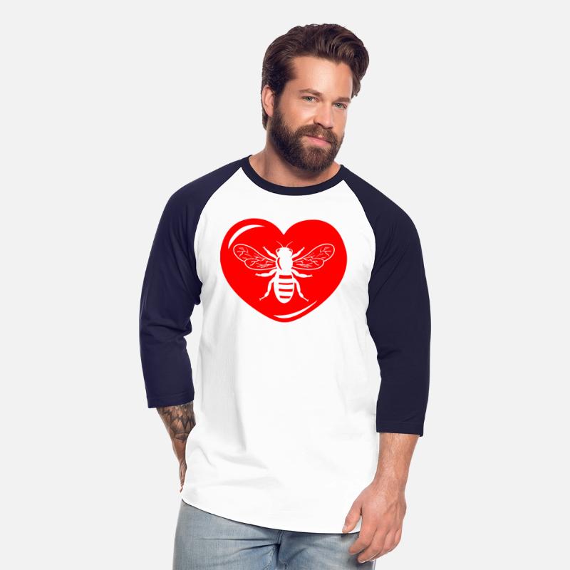 Honey Bee transparent in red heart