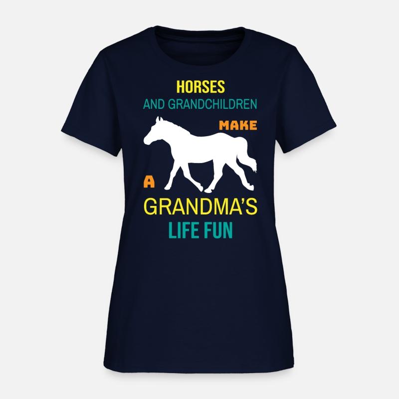 HORSES AND GRANDCHILD MAKE A GRANDMA S LIFE FUN