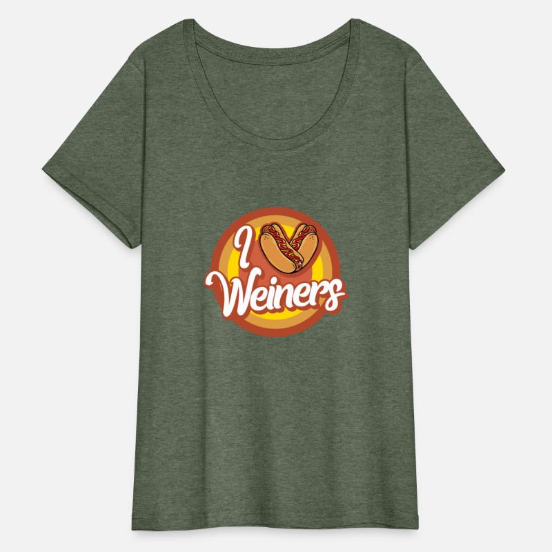 Hotdog Shirt, I Love Weiners Heart Hotdogs Cute