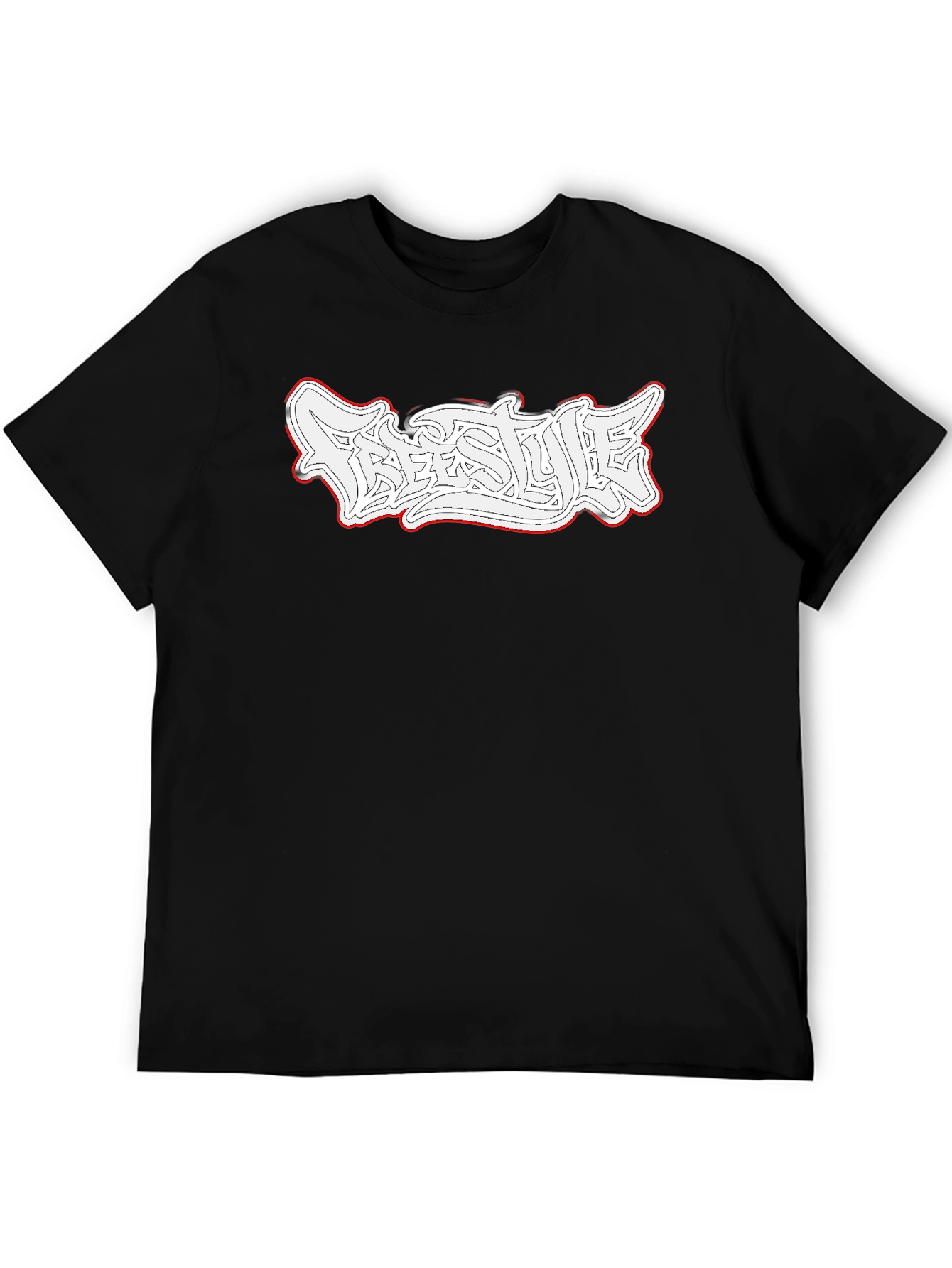 Freestyle Graphic Print Black T-Shirt
