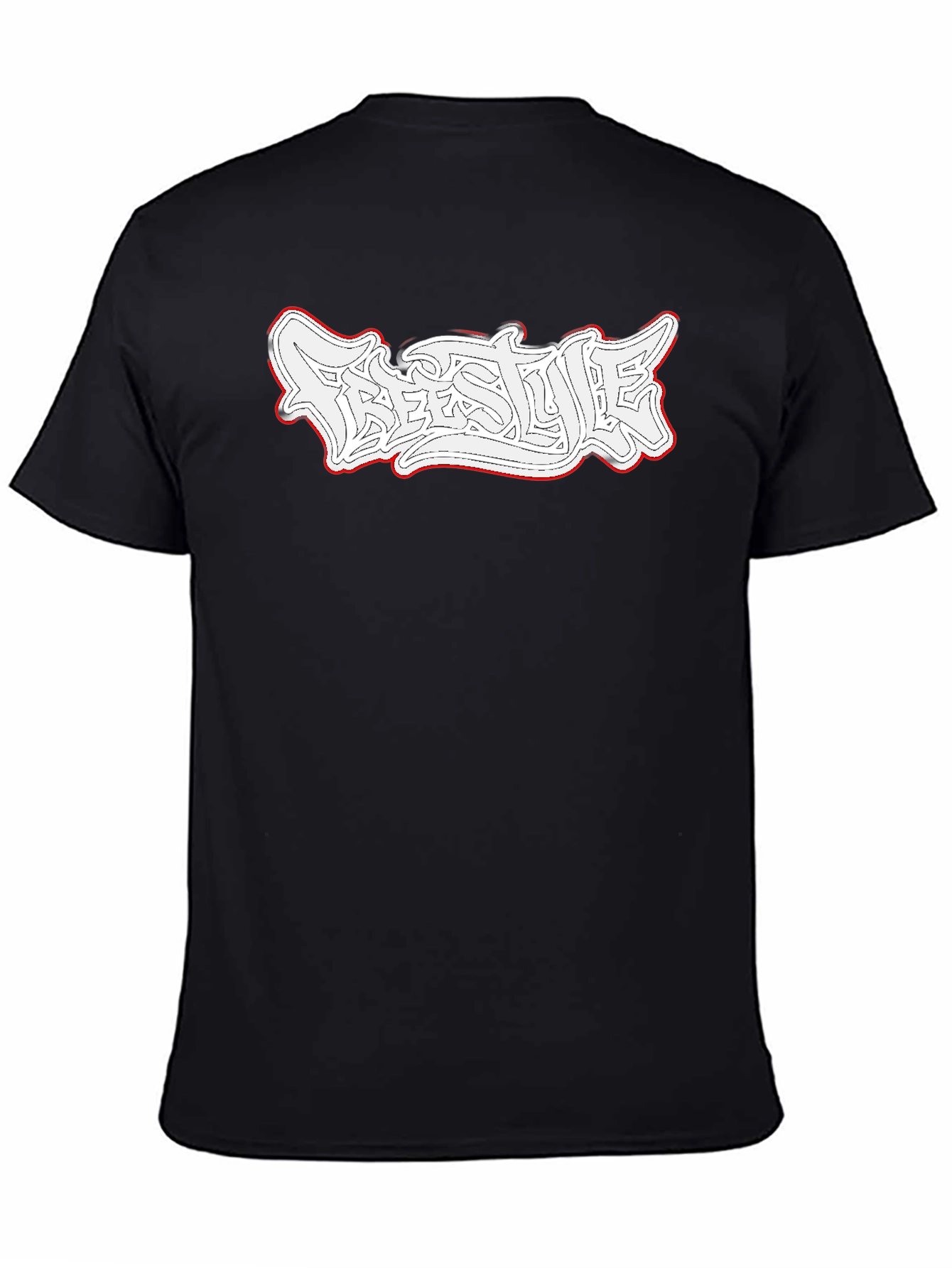 Freestyle Graphic Print Black T-Shirt