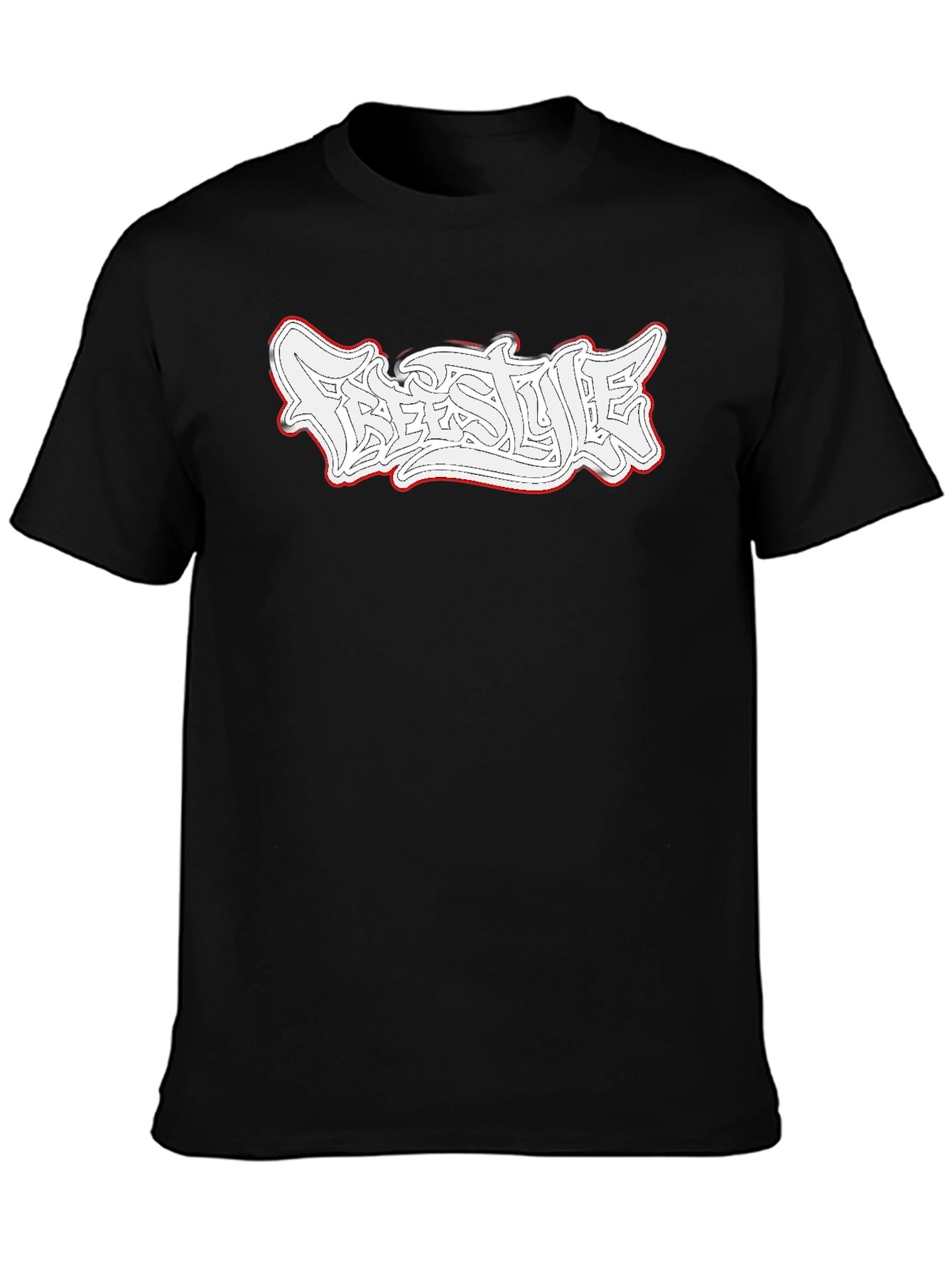Freestyle Graphic Print Black T-Shirt