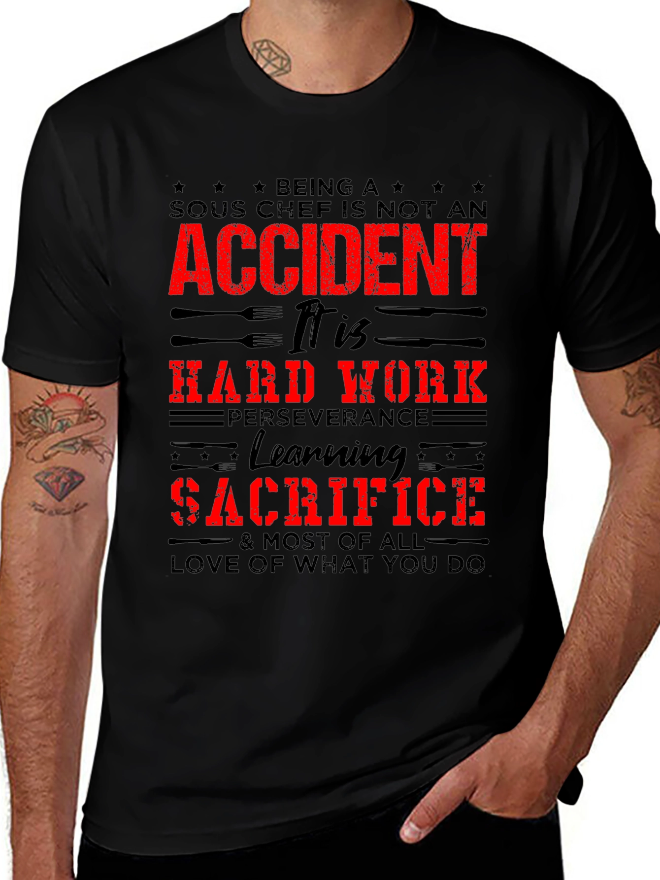 Sous Chef Motivational Graphic T-Shirt