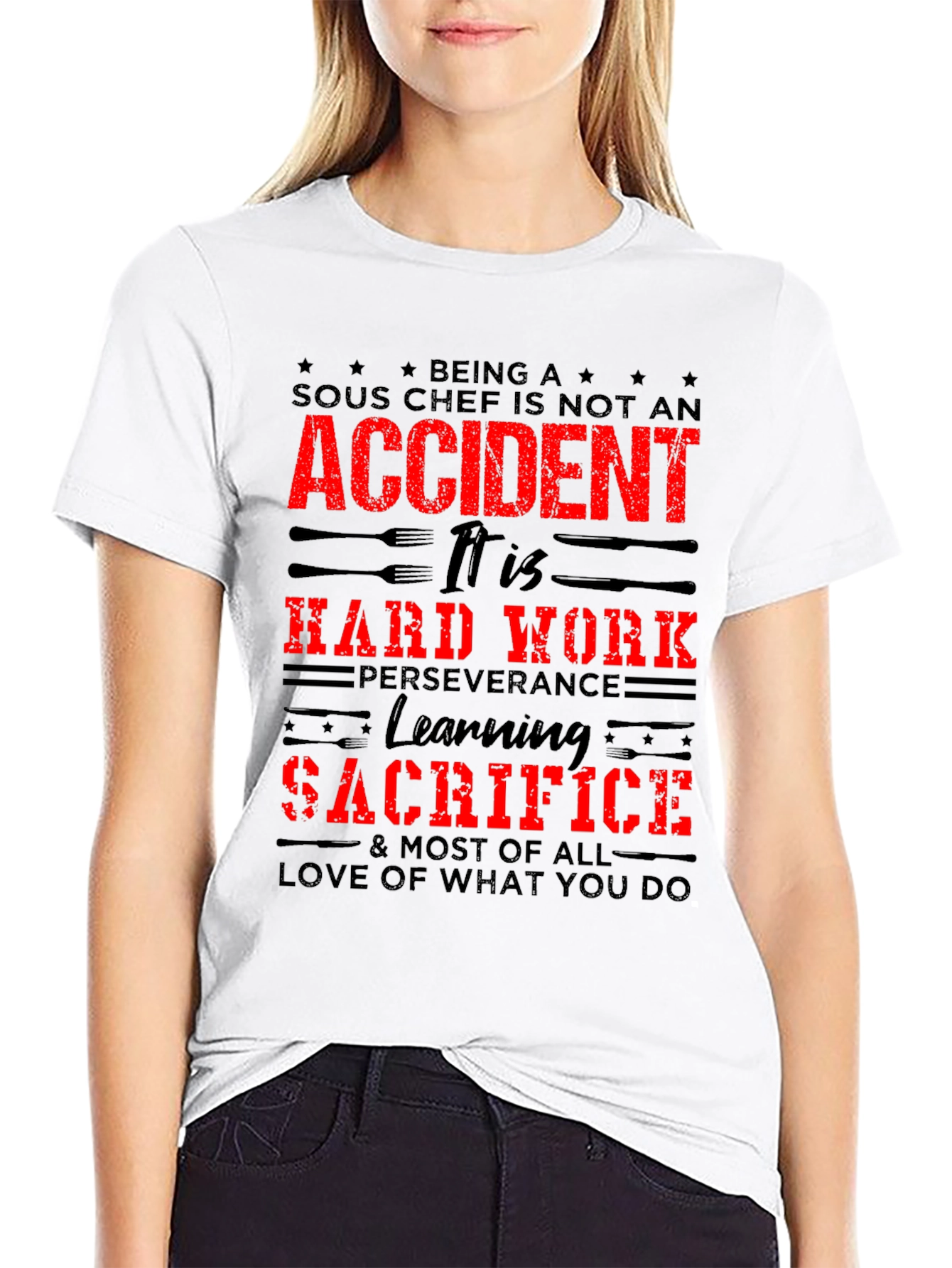 Sous Chef Motivational Graphic T-Shirt