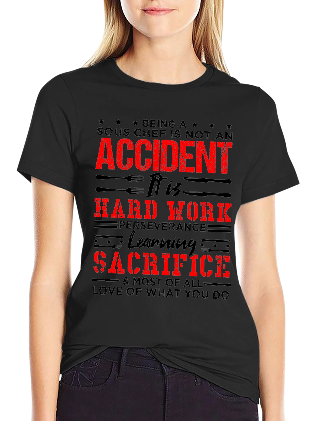 Sous Chef Motivational Graphic T-Shirt