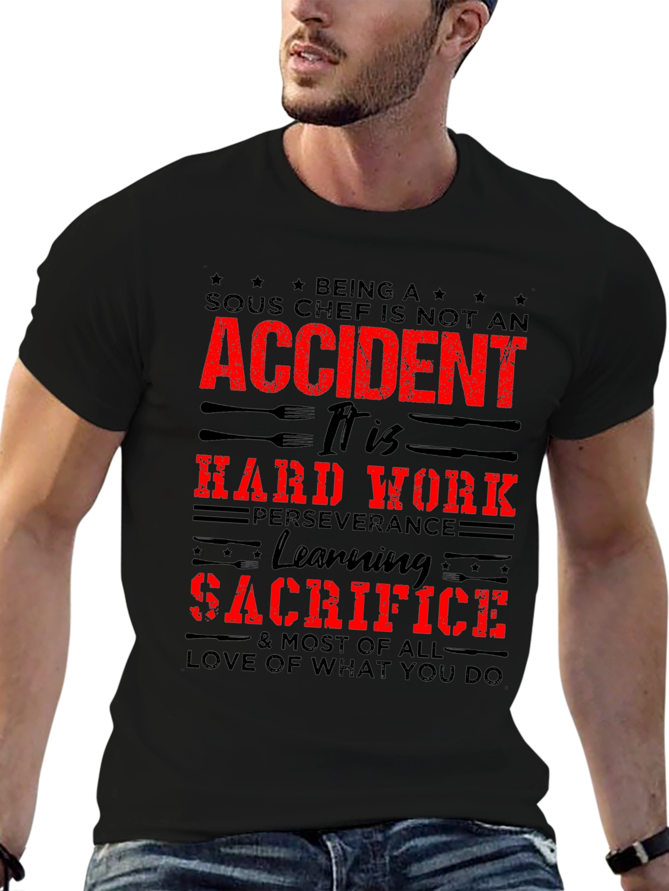 Sous Chef Motivational Graphic T-Shirt