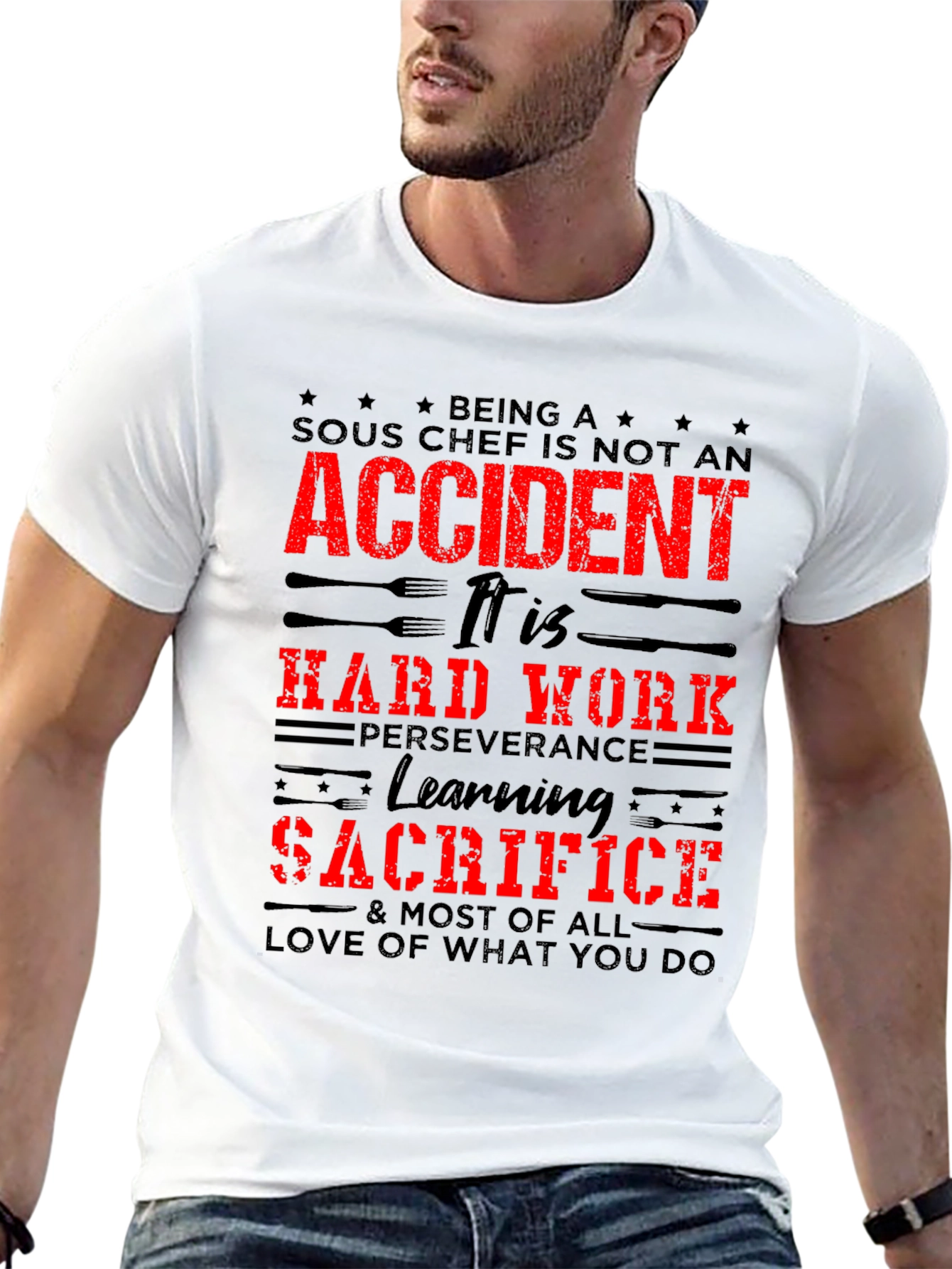 Sous Chef Motivational Graphic T-Shirt