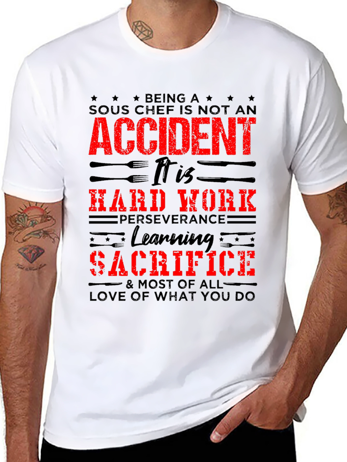 Sous Chef Motivational Graphic T-Shirt