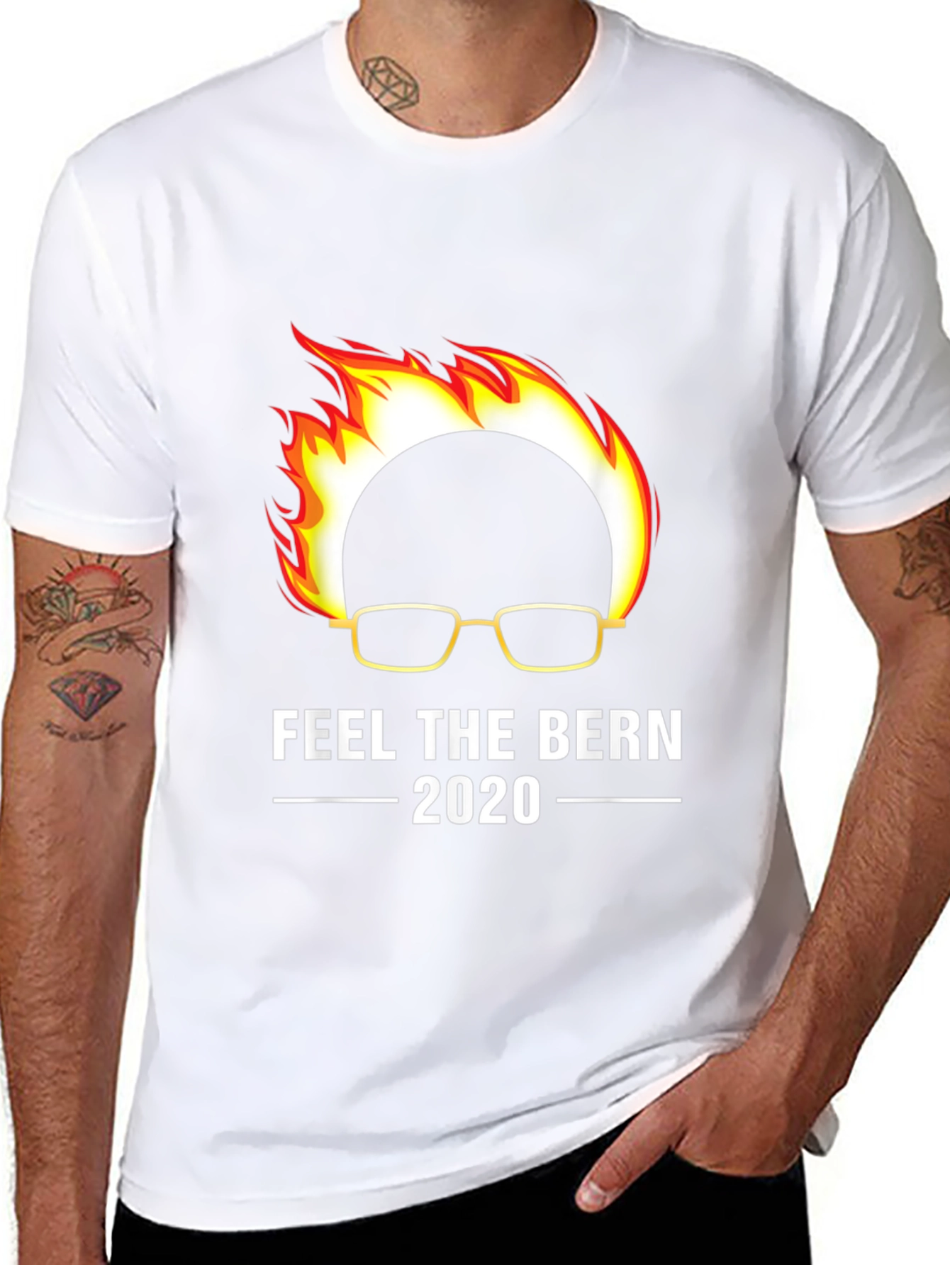 Feel the Bern 2020 Mens Graphic T-Shirt
