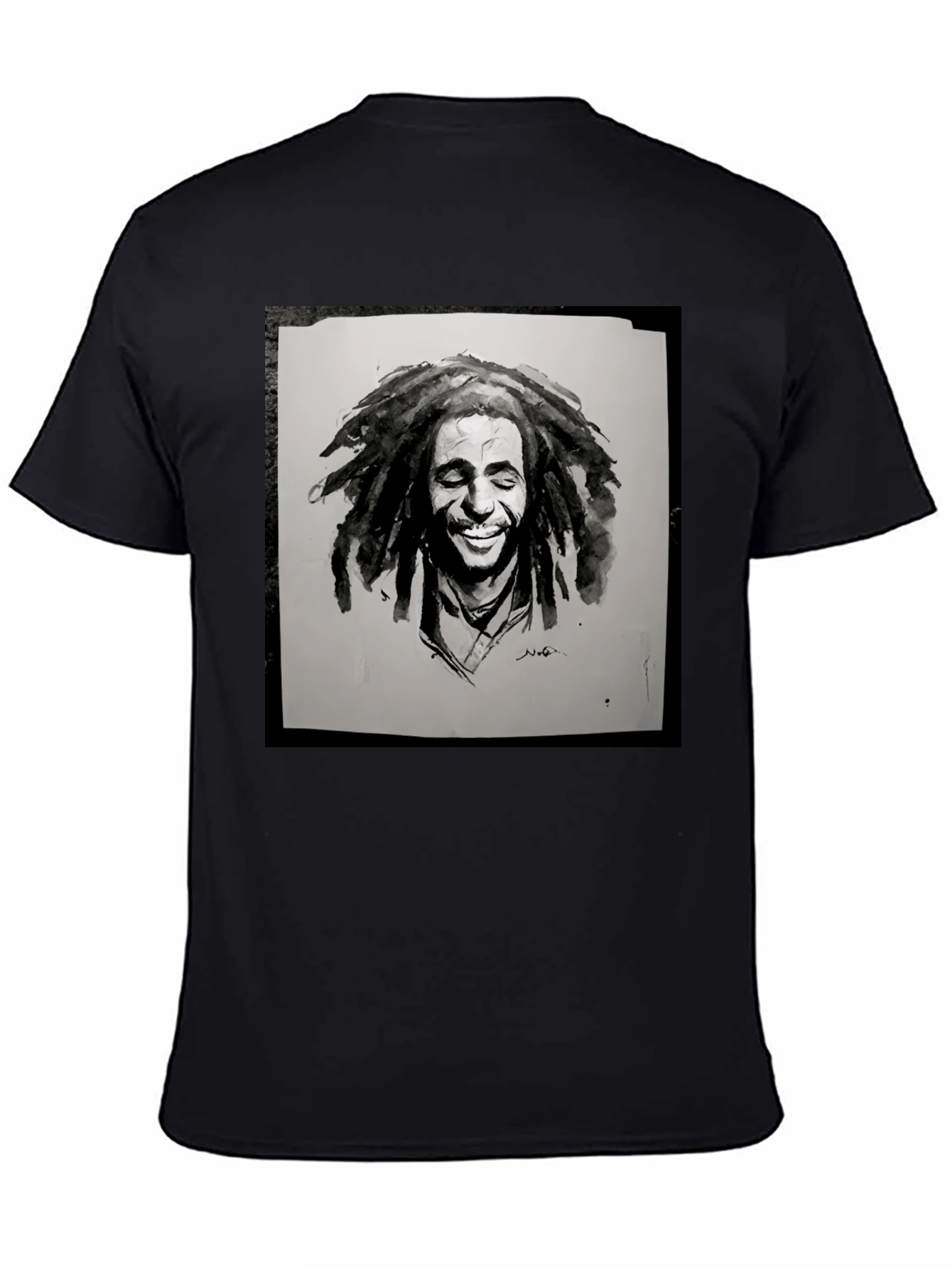 Bob Marley Inspired Graphic Tee - Black