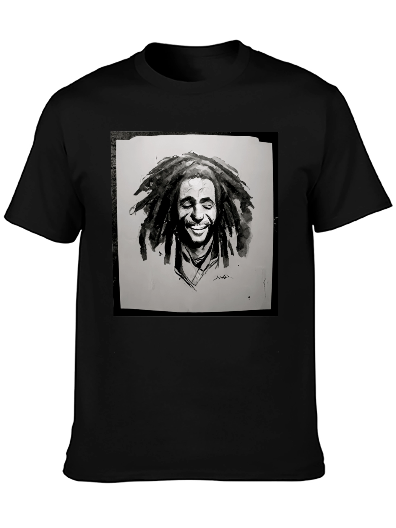 Bob Marley Inspired Graphic Tee - Black