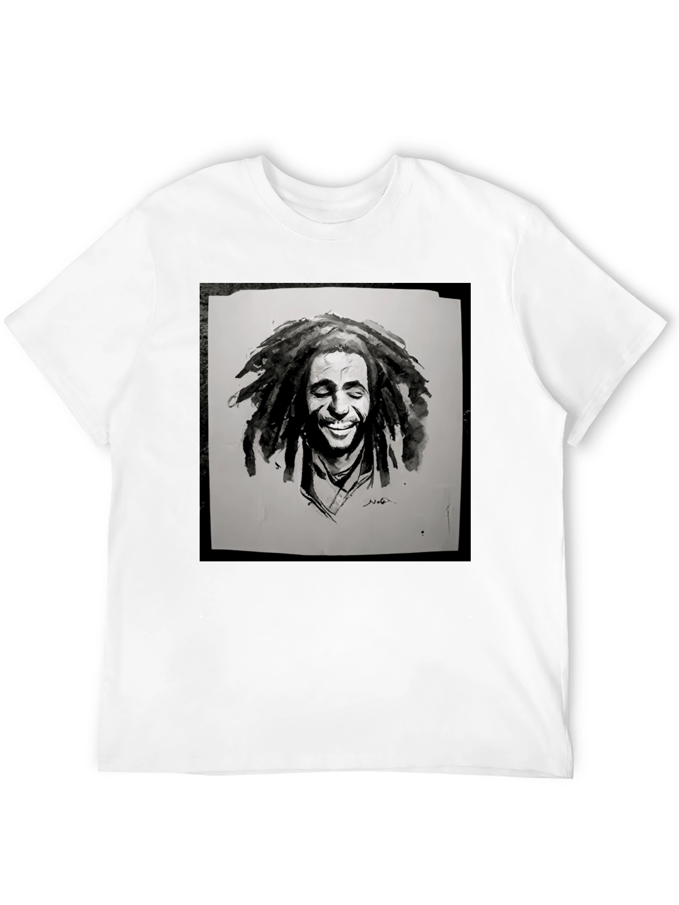 Bob Marley Inspired Graphic Tee - Black