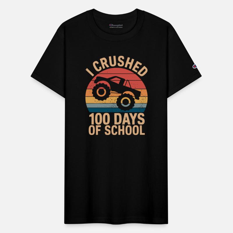 I Crushed 100 Days of School Monster Truck Boy