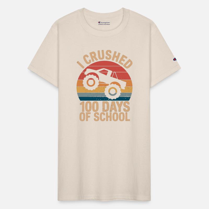 I Crushed 100 Days of School Monster Truck Boy