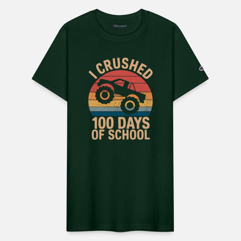 I Crushed 100 Days of School Monster Truck Boy