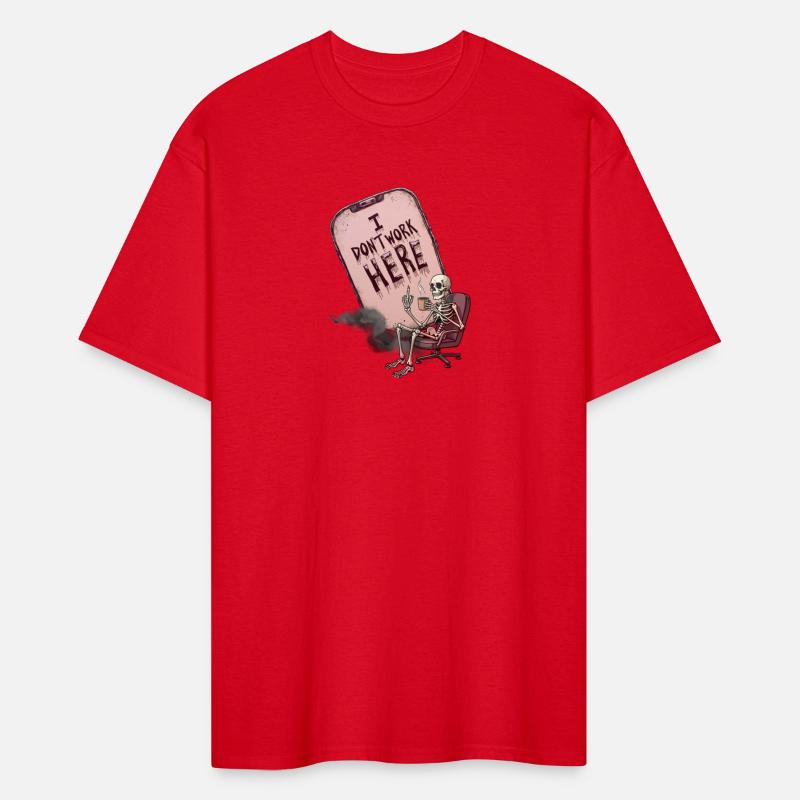 i don't WORK HERE funny blue collar office t-shirt