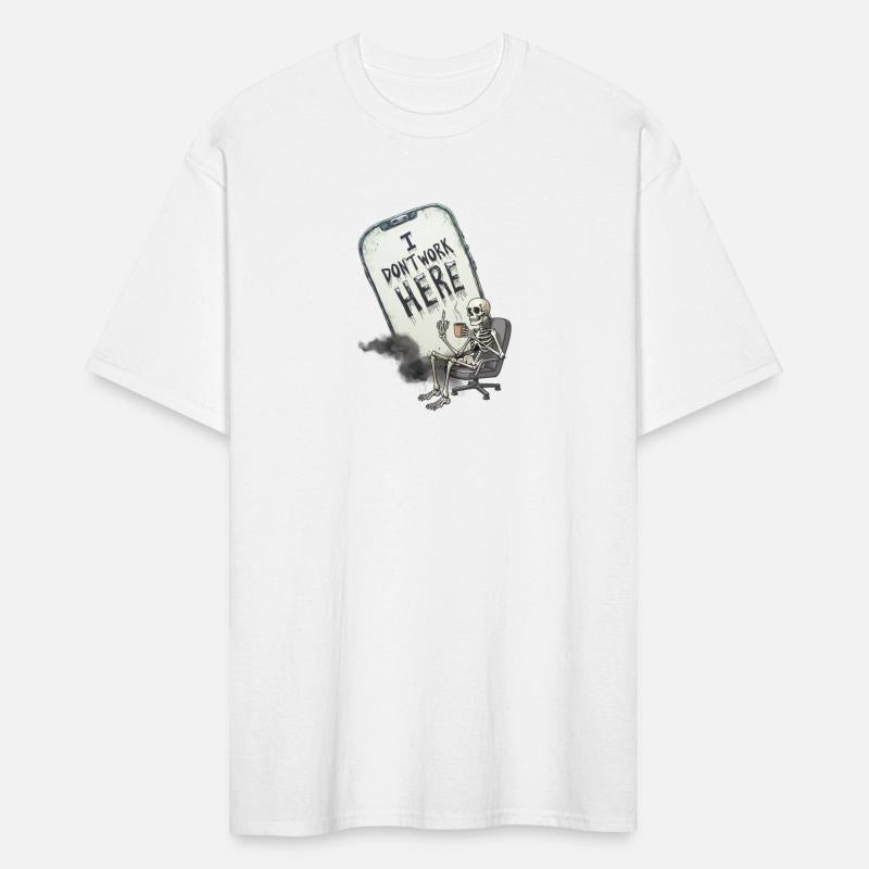 i don't WORK HERE funny blue collar office t-shirt