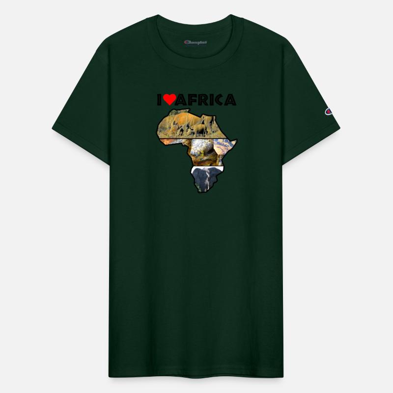 I Heart Africa Wildlife Continent Collage