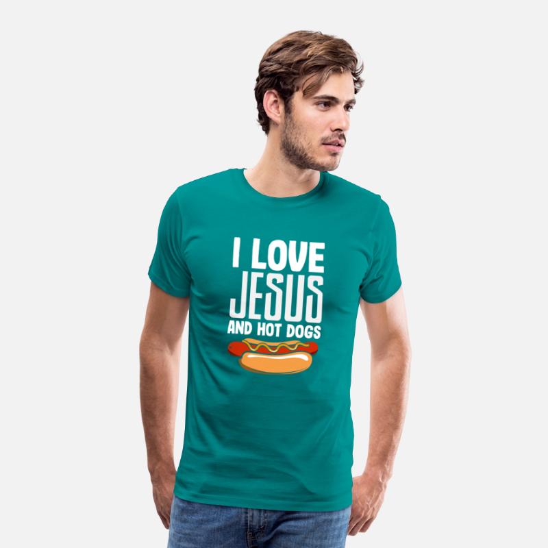 I Love Jesus And Hot Dogs Fun Design