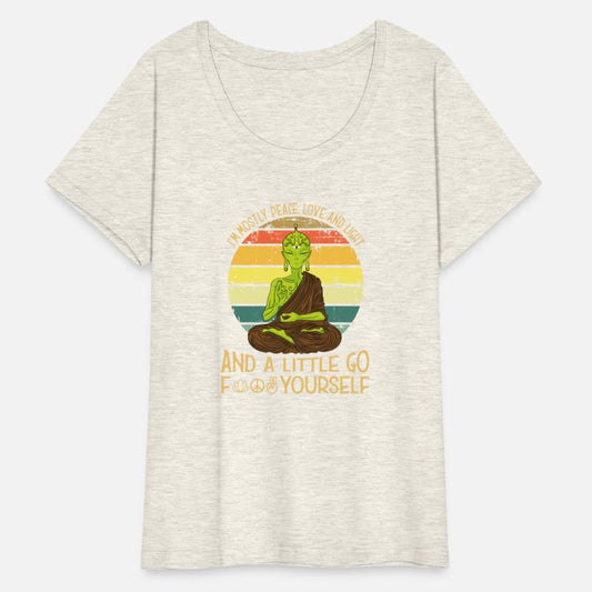 I m mostly peace love light and a little go Yoga T