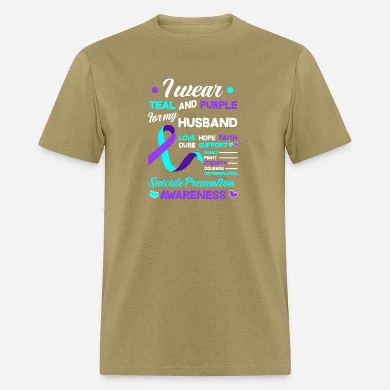 I Wear Teal Purple For My Husband Suicide Preventi