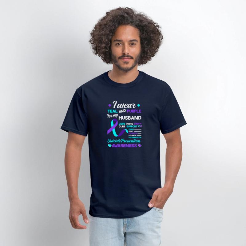 I Wear Teal Purple For My Husband Suicide Preventi