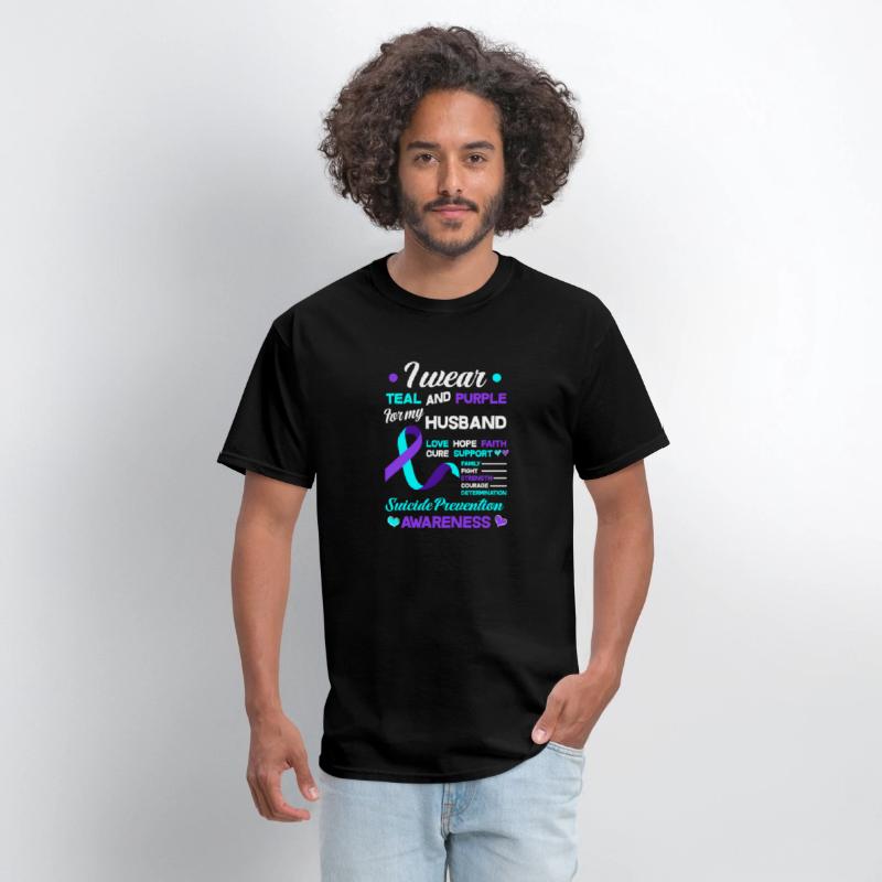 I Wear Teal Purple For My Husband Suicide Preventi