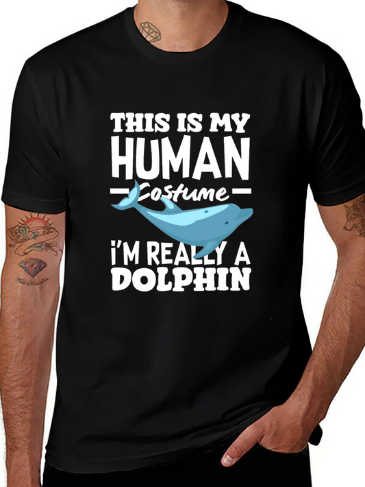 Human Costume Dolphin Graphic T-Shirt