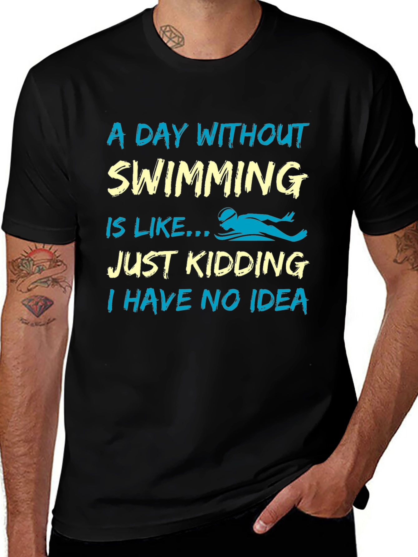 Funny Swimming T-Shirt - A Day Without Swimming