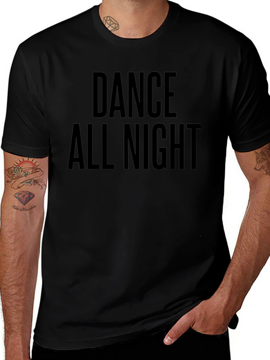 Dance All Night Black Graphic Tee