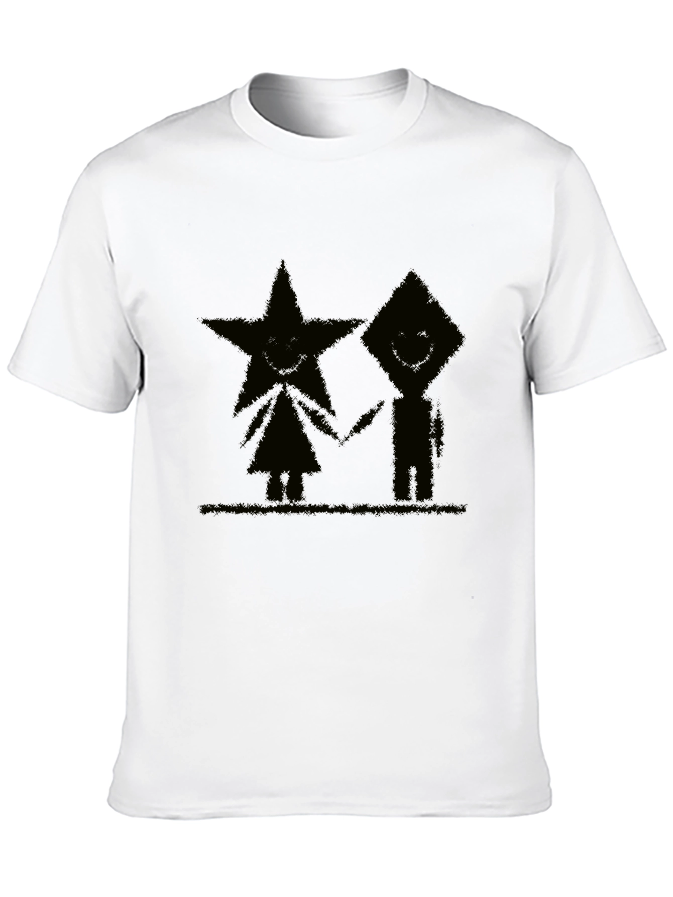 Dark Star and Diamond Graphic Black T-Shirt