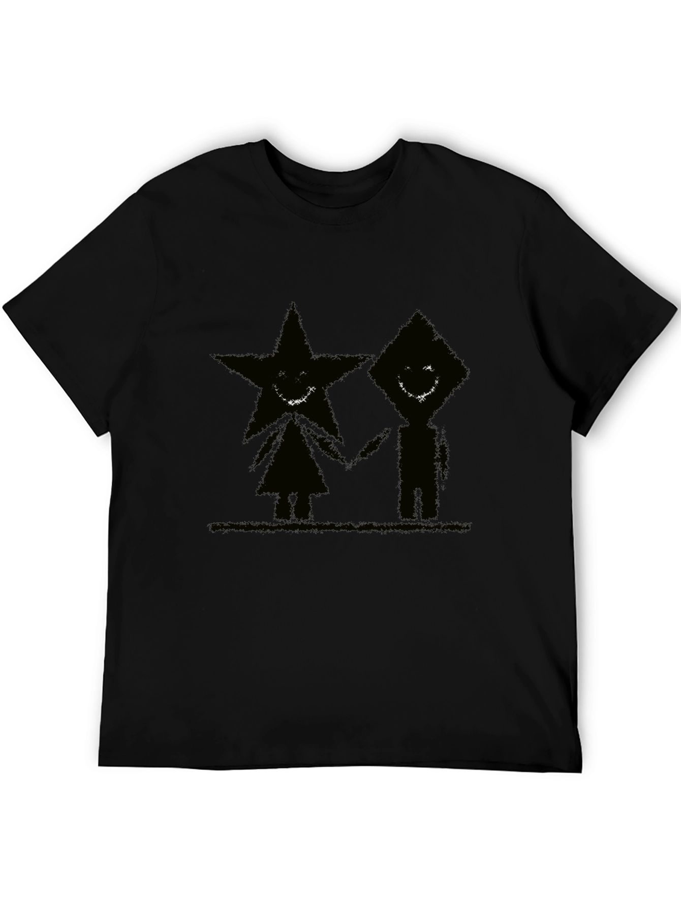 Dark Star and Diamond Graphic Black T-Shirt