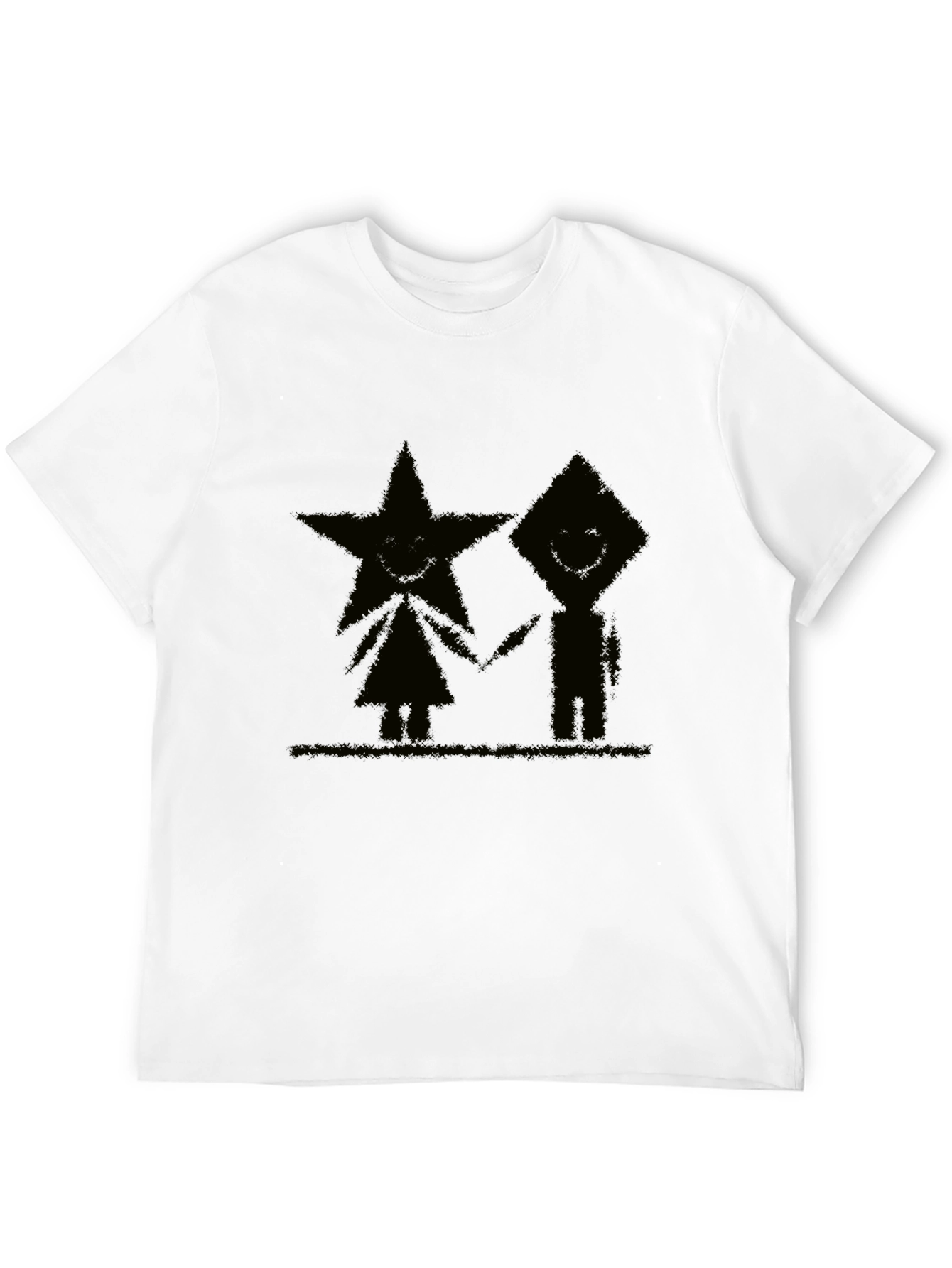 Dark Star and Diamond Graphic Black T-Shirt