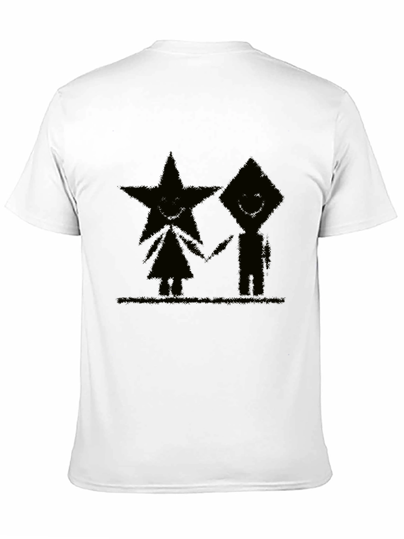 Dark Star and Diamond Graphic Black T-Shirt