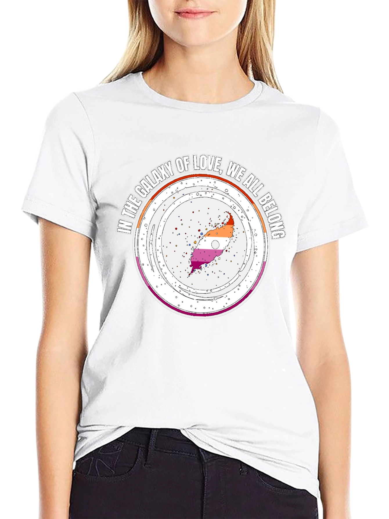 Galaxy of Love Lesbian Pride T-Shirt