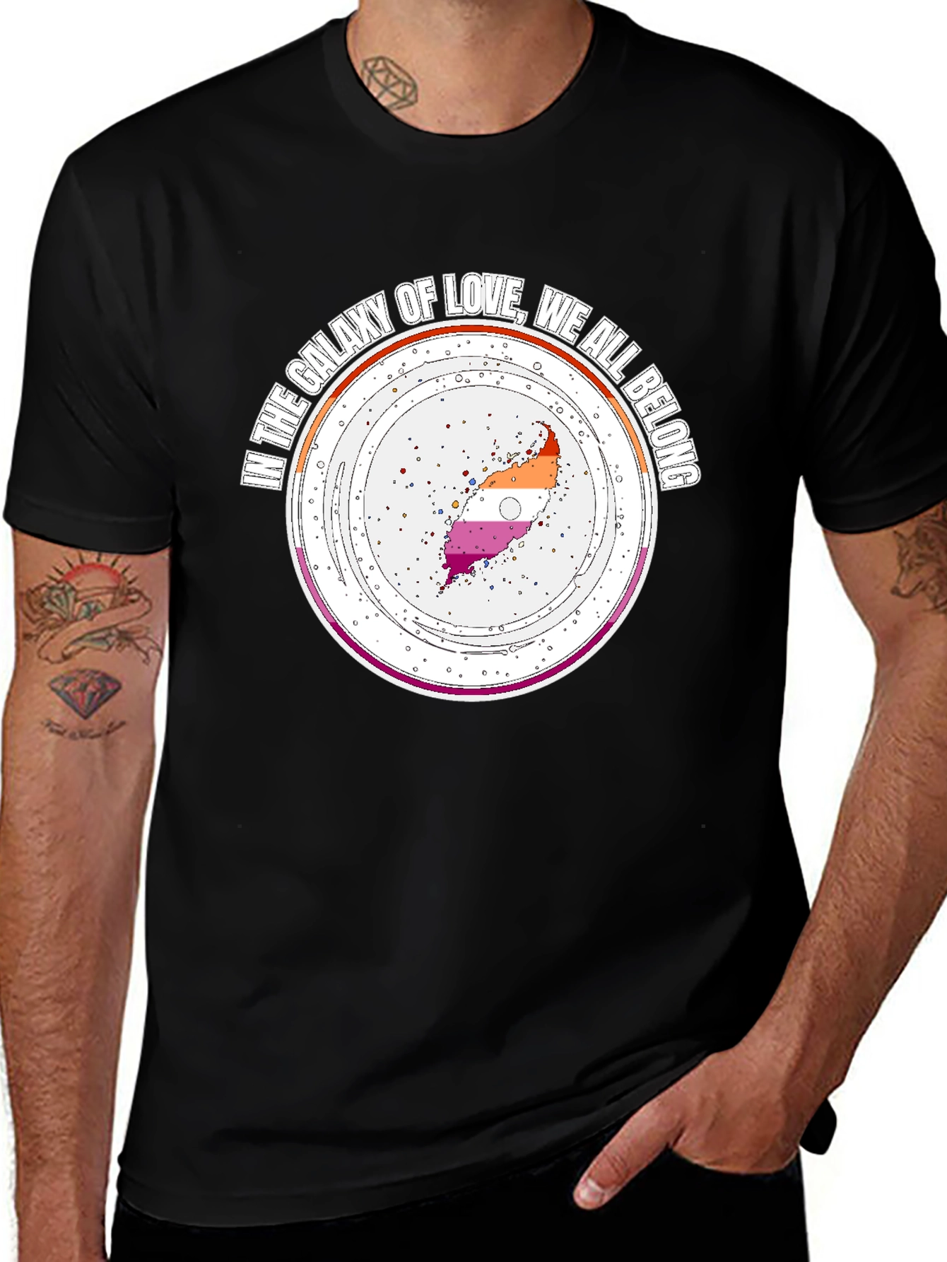 Galaxy of Love Lesbian Pride T-Shirt