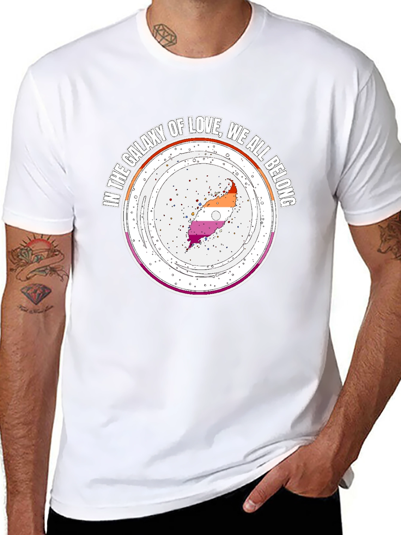 Galaxy of Love Lesbian Pride T-Shirt