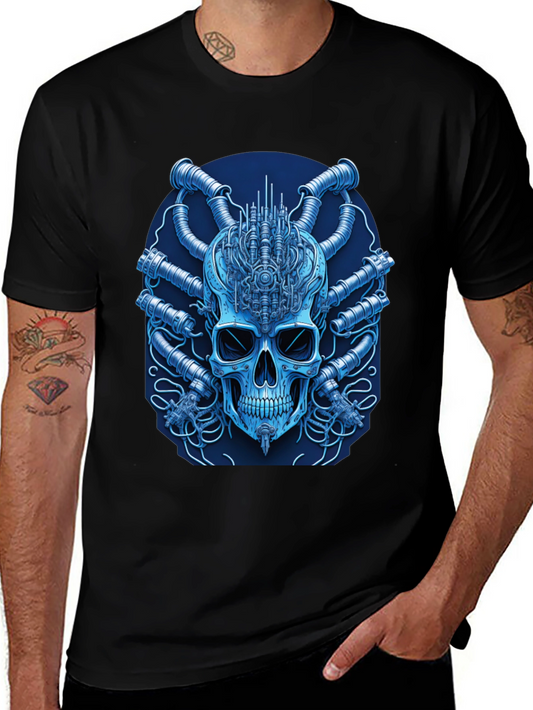 Cyberpunk Skull T-Shirt - Unique Graphic Tee