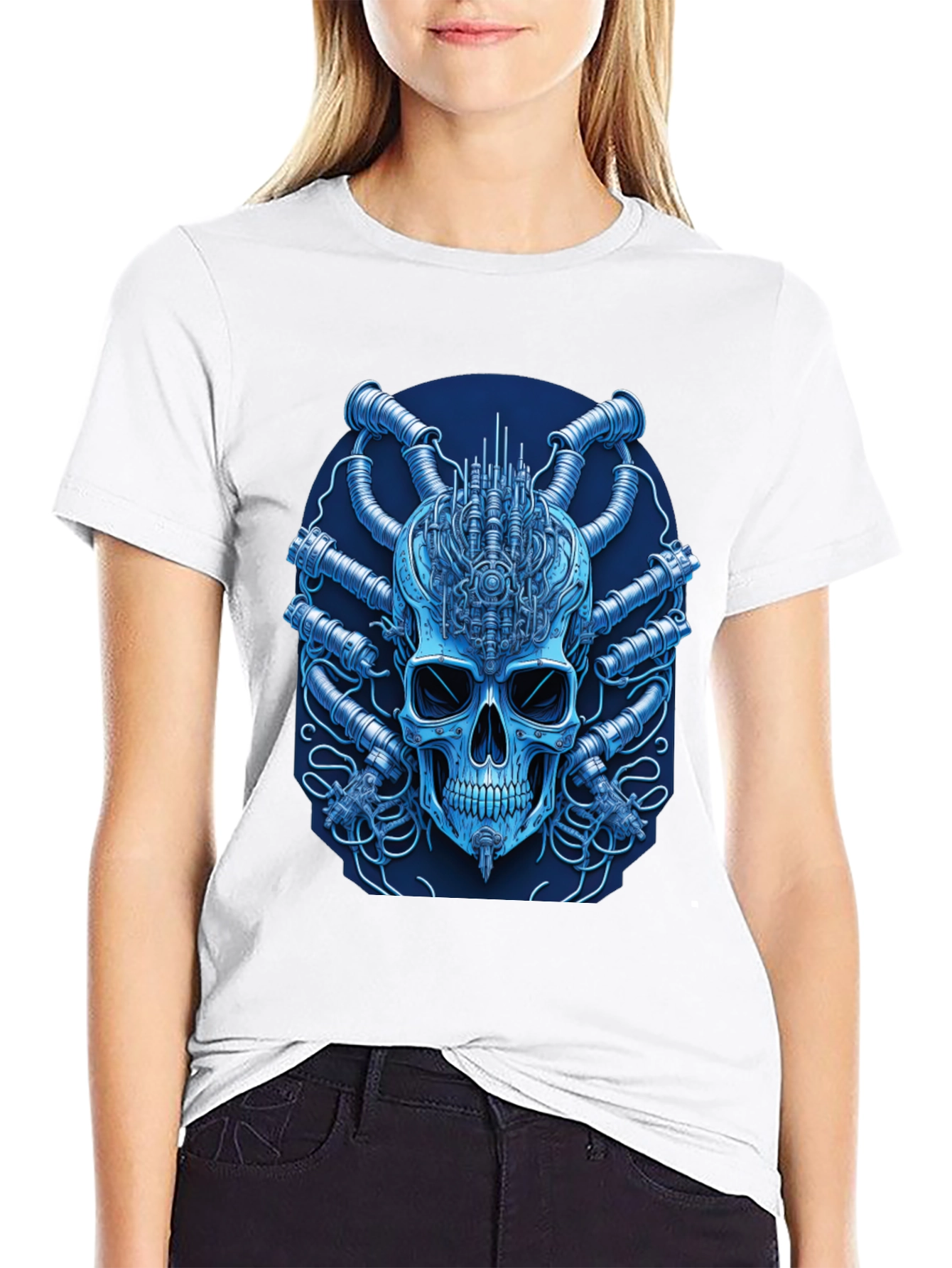 Cyberpunk Skull T-Shirt - Unique Graphic Tee