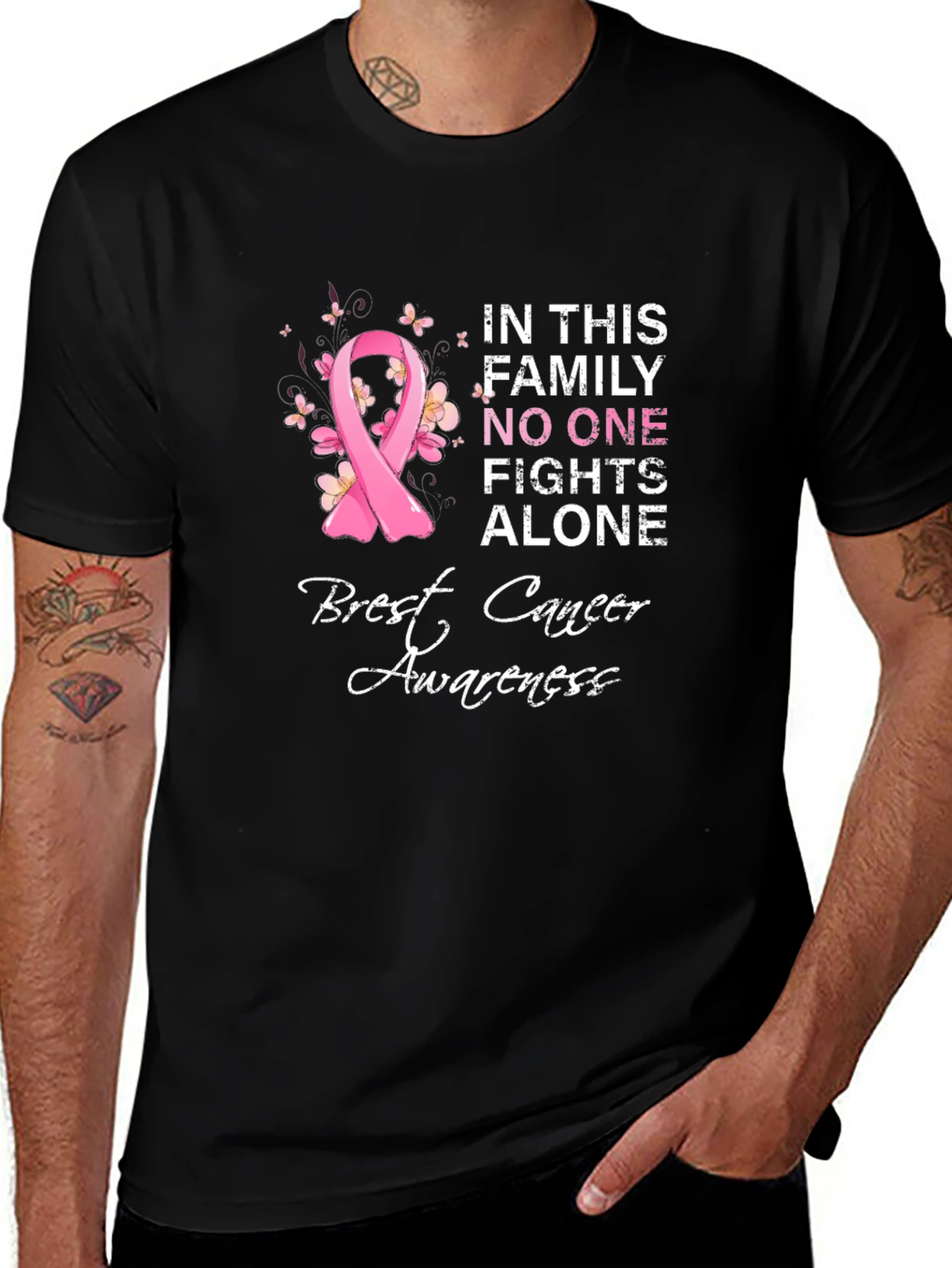 Breast Cancer Awareness Graphic T-Shirt