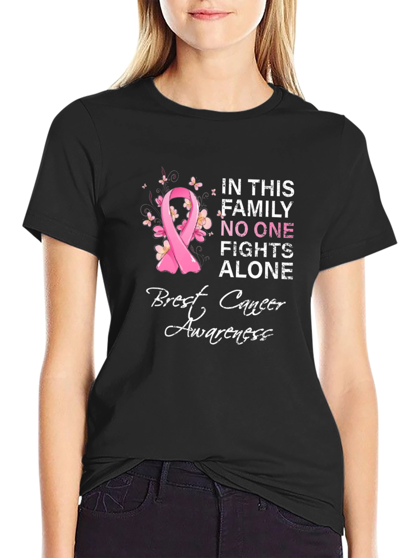 Breast Cancer Awareness Graphic T-Shirt