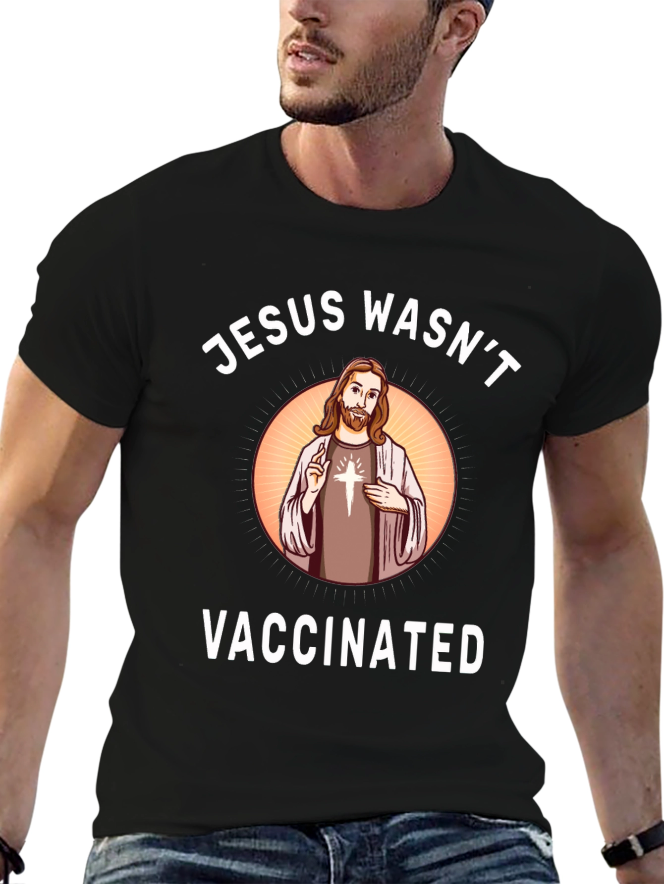 Jesus Wasnt Vaccinated Graphic Tee